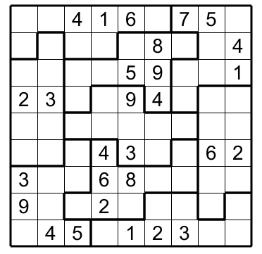 Jigsaw Sudoku Symmetric no 002