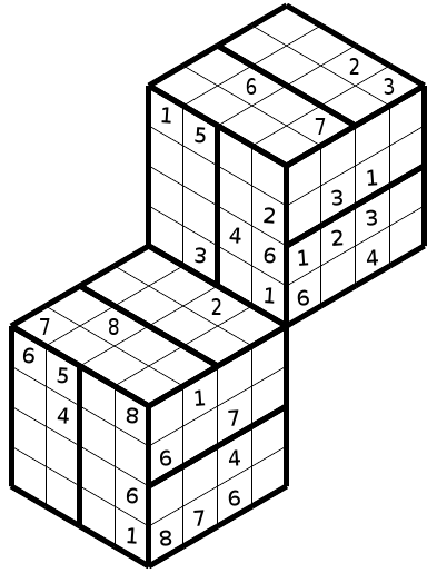 Hyper Sudoku 3D double n 18