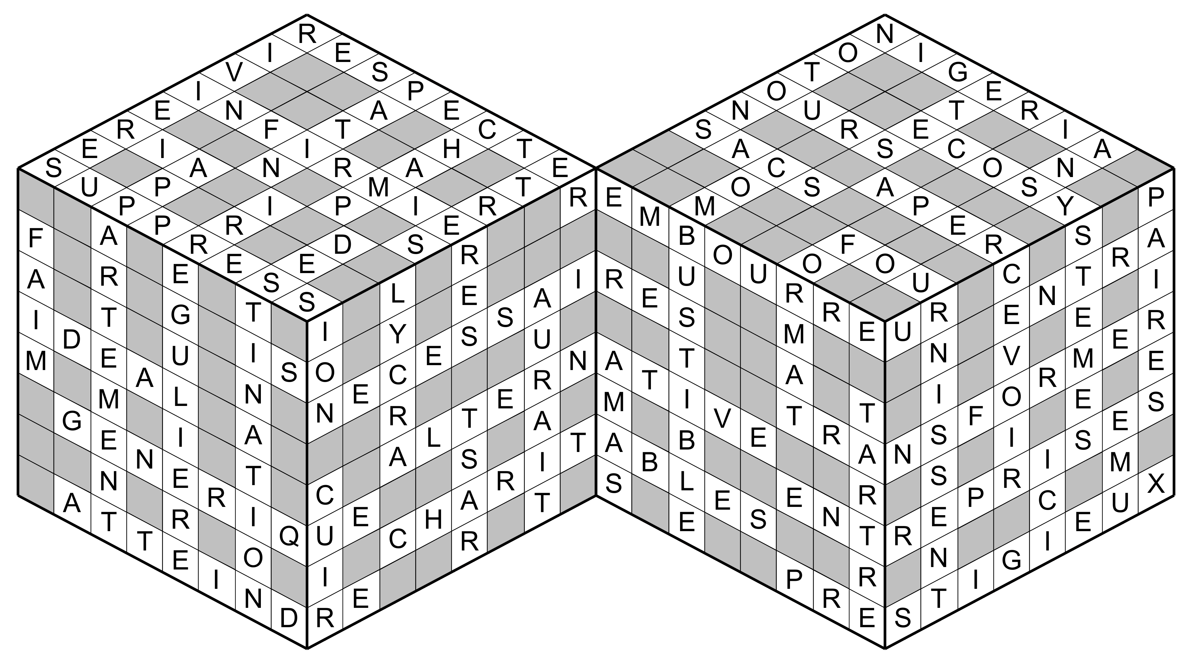 mots casés 3D Double